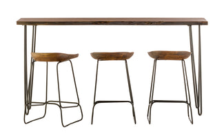 Nature's Edge Light Chestnut Sofa Counter Table and Stools 3
